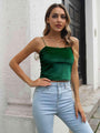 Vianna Straight Neck Cropped Cami Tops