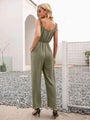 Beba Round Neck Sleeveless Jumpsuits with