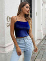 Vianna Straight Neck Cropped Cami Tops