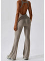 Factima Cutout Wide Strap Bootcut Active Jumpsuits