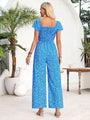 Desiree Smocked Printed Short Sleeve Jumpsuits