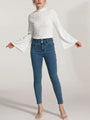 Ino Mock Neck Flare Sleeve Blouse