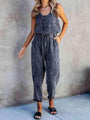 Vanessa Drawstring Waist Sleeveless Jumpsuits