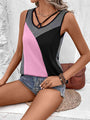Rosanna Cute Color Block Tank Top