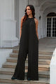 Waverly Double Take Full Size Tie Back Cutout Sleeveless Jumpsuit - Vestir en Moda