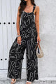 Nikauris Printed Wide Strap Jumpsuits with Pockets
