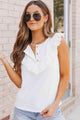 Rosmery Buttoned Ruffled Tank Top