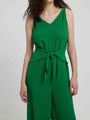 Amira Knot Detail Tie Front Sleeveless Jumpsuits