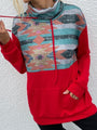 Rosa Geometric Drawstring Long-Sleeve Sweater - Vestir en Moda