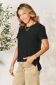 Naomi Full Size Round Neck Short Sleeve Blouses