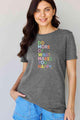 Sonia Simply Love Full Size Slogan Graphic T-Shirt - Vestir en Moda