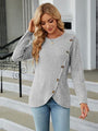Tatiana Round Neck Long Sleeve Blouse