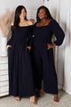 Wilimi Double Take Square Neck Jumpsuits with