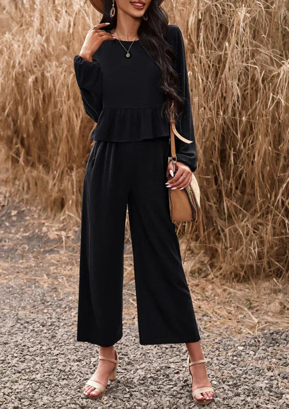 Sophia Temperament casual suit loose Two pieces sets