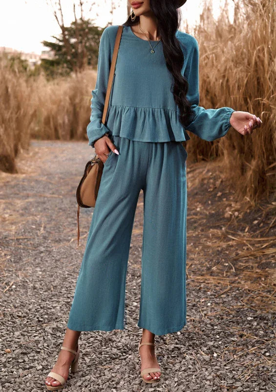 Sophia Temperament casual suit loose Two pieces sets