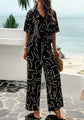 Isabella Elegant printed trousers Two Pieces Sets