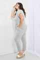 Meliza Comfy Days Full Size Boat Neck Jumpsuits in Grey