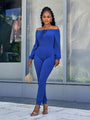 Dulce Up Off-Shoulder Long Sleeve Jumpsuits