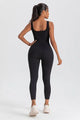 Yuddy Wide Strap Sleeveless Active Jumpsuits