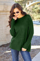Valeria Ribbed Round Neck Long Sleeve Sweater