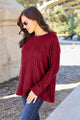 Valeria Ribbed Round Neck Long Sleeve Sweater