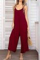 Carolina Spaghetti Strap Scoop Neck Jumpsuits