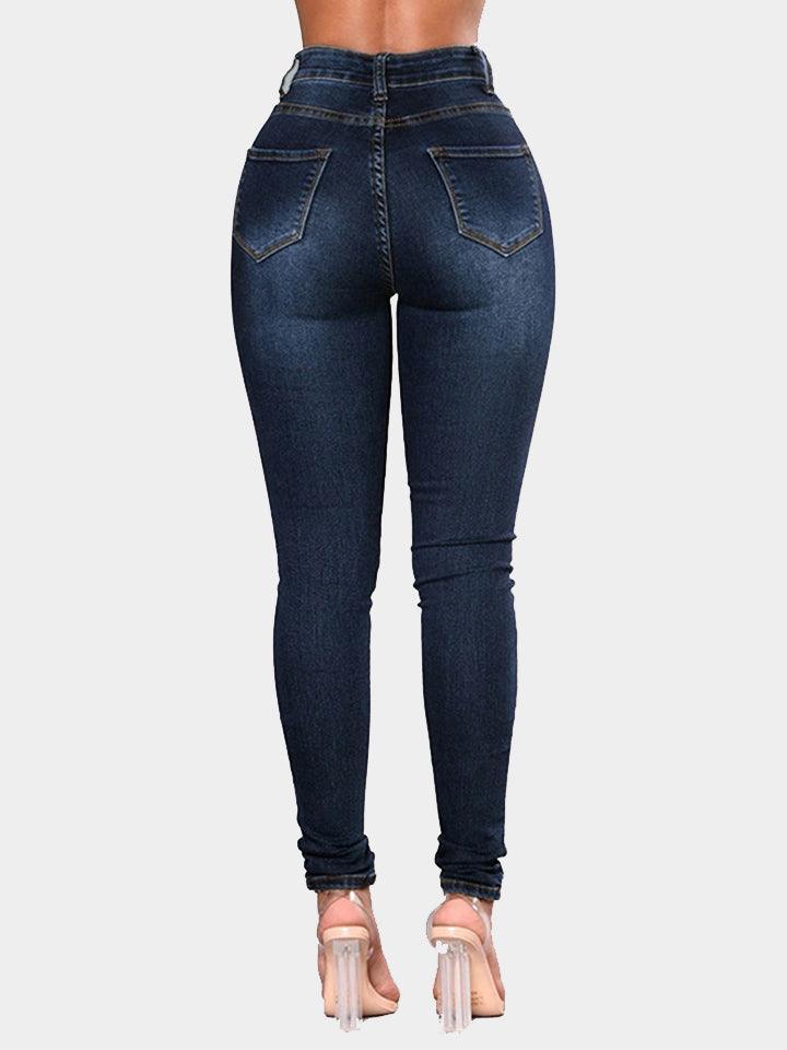 Abigail Full Size Button Fly Long Jeans - Vestir en Moda