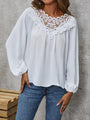 Paola Lace Detail Balloon Sleeve Blouse