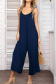 Carolina Spaghetti Strap Scoop Neck Jumpsuits