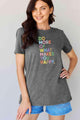 Sonia Simply Love Full Size Slogan Graphic T-Shirt - Vestir en Moda
