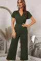 Madelen Flutter Sleeve Surplice Jumpsuits