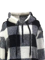 Elida Plaid Half Zip Drawstring Jacket - Vestir en Moda