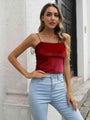 Vianna Straight Neck Cropped Cami Tops