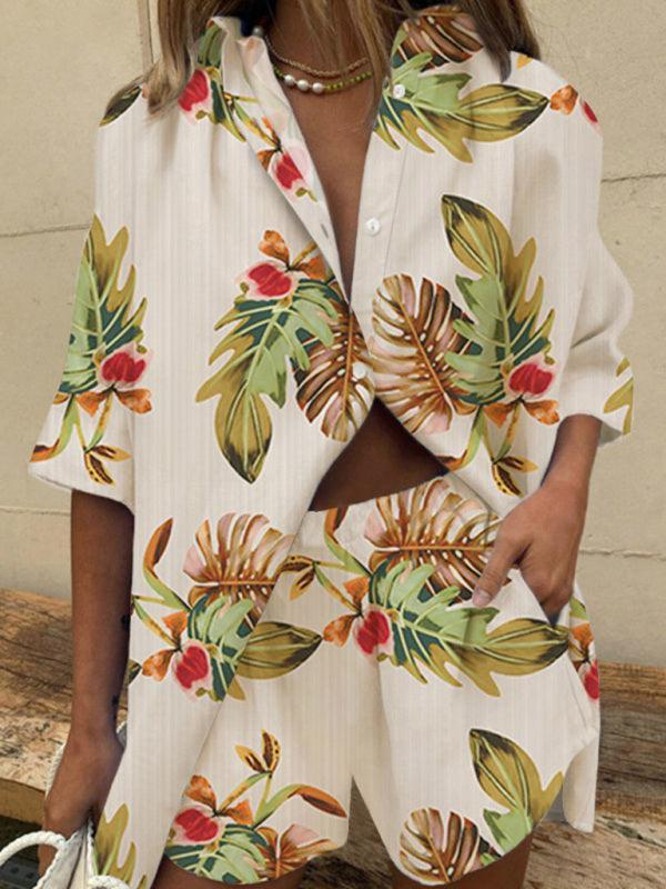 Alessia Women's Lape Sleeve Two piece Sets - Vestir en Moda