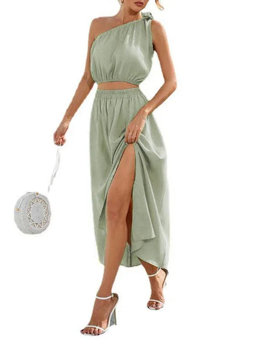 Alexa Women's Solid Color Matching Two pieces Set - Vestir en Moda