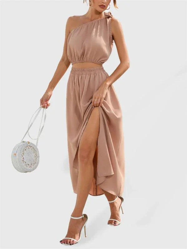 Alexa Women's Solid Color Matching Two pieces Set - Vestir en Moda