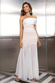Amanda One-Shoulder Ruched Maxi Elegant Dress - Vestir en Moda