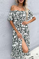 Amber Floral Slit Off-Shoulder Midi Dress - Vestir en Moda
