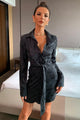 Amora Long Sleeve Tie Front Classic Dress - Vestir en Moda