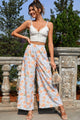 Andrea Casual Basic Style Printed Wide Leg Long Pants - Vestir en Moda