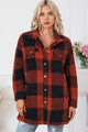 Astrid Plaid Button Down Coat with Pockets Jacket - Vestir en Moda