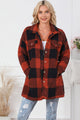 Astrid Plaid Button Down Coat with Pockets Jacket - Vestir en Moda