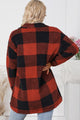 Astrid Plaid Button Down Coat with Pockets Jacket - Vestir en Moda