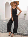 Beba Round Neck Sleeveless Jumpsuits with