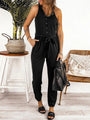 Ana Full Size Tie Waist Sleeveless Jumpsuits