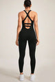Sodelis Crisscross Wide Strap Jumpsuits