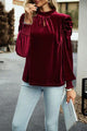 Alejandra Mock Neck Puff Sleeve Blouse