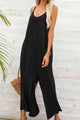 Carolina Spaghetti Strap Scoop Neck Jumpsuits