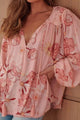 Paula Floral Smocked Tassel Tie Balloon Sleeve Blouse - Vestir en Moda