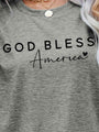 Leah GOD BLESS AMERICA Graphic Short Sleeve Tees